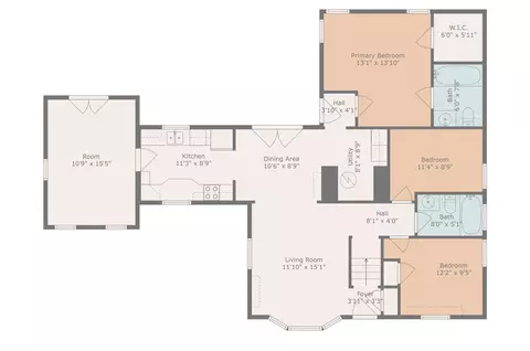 Floorplan - 2318 Dover, Jackson, MI 49202 photo 1 of 3