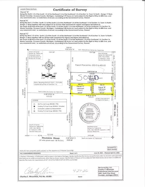 N 88th, Pentwater, MI 49449