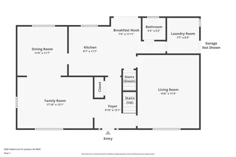 Floorplan - 5230 Timbercrest, Jackson, MI 49201 photo 3 of 4