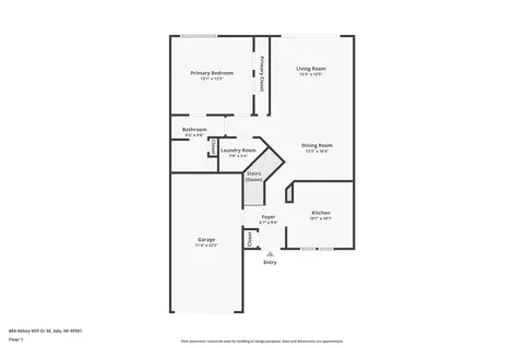 Floorplan - 664 Abbey Ml, Ada, MI 49301 photo 3 of 5