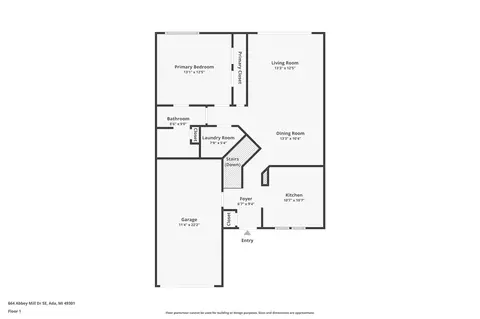 Floorplan - 664 Abbey Ml, Ada, MI 49301 photo 1 of 5