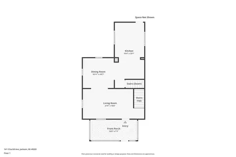 Floorplan - 141 Euclid Ave, Jackson, MI 49203 photo 2 of 4