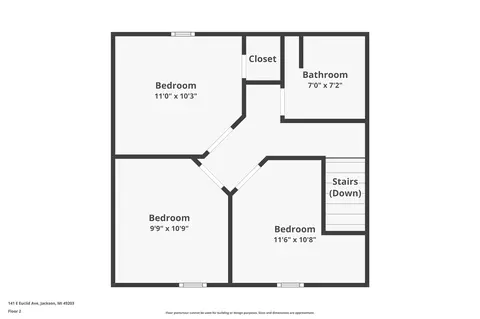 Floorplan - 141 Euclid Ave, Jackson, MI 49203 photo 4 of 4