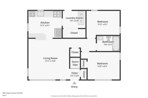 Floorplan - 1880 S Argus, Jackson, MI 49203 photo 2 of 3