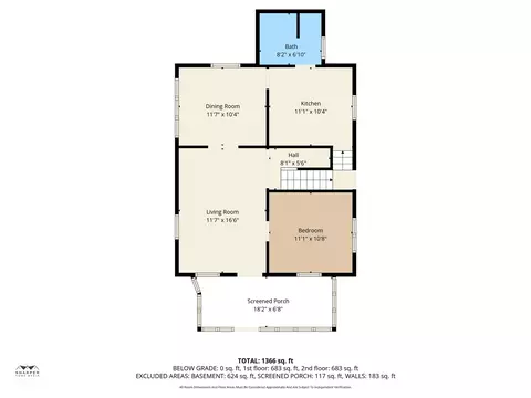 Floorplan - 208 Bates, Jackson, MI 49202 photo 2 of 3