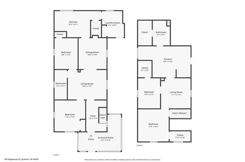 Floorplan - 109 Edgewood, Jackson, MI 49201 photo 2 of 3