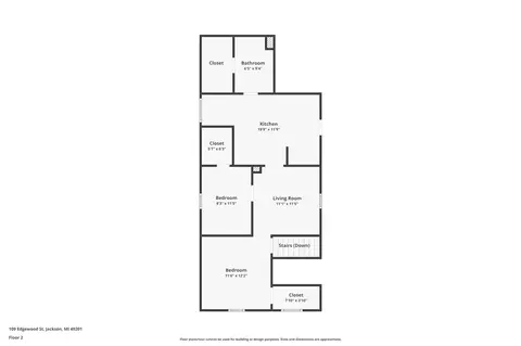 Floorplan - 109 Edgewood, Jackson, MI 49201 photo 1 of 3