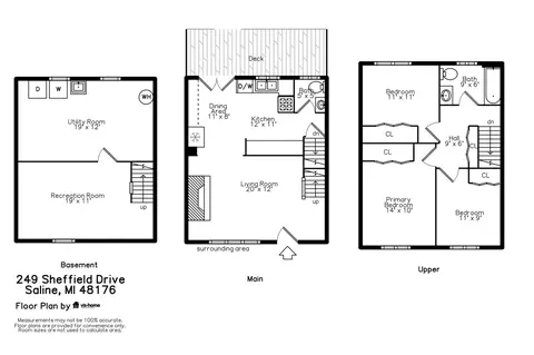 Floorplan - 249 Sheffield, Saline, MI 48176 photo 6 of 7