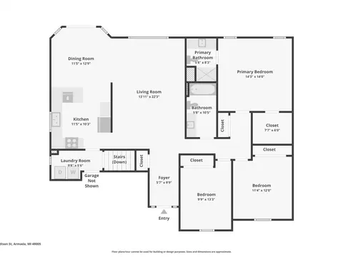 Floorplan - 73986 Madison, Armada, MI 48005 photo 2 of 3