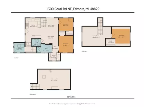 Floorplan - 1300 E Coral, Edmore, MI 48829 photo 8 of 8