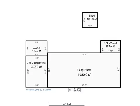 Floorplan - 705 Leo, Jackson, MI 49203 photo 1 of 1