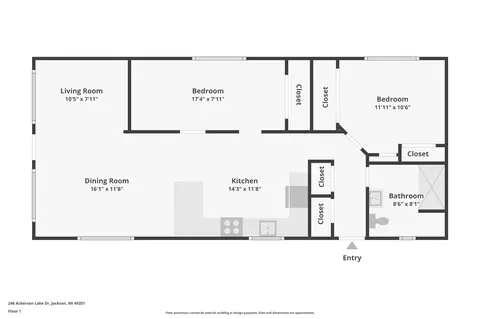 Floorplan - 246 Ackerson Lk, Jackson, MI 49201 photo 1 of 1