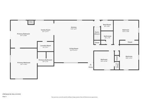 Floorplan - 2780 Beebe, Niles, MI 49120 photo 5 of 6