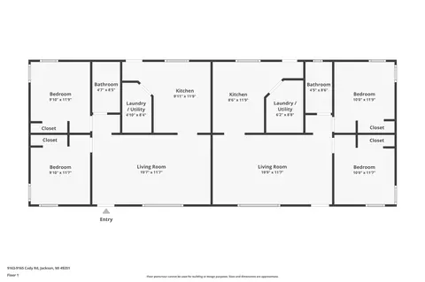Floorplan - 9163-9165 Cady, Jackson, MI 49201 photo 1 of 1