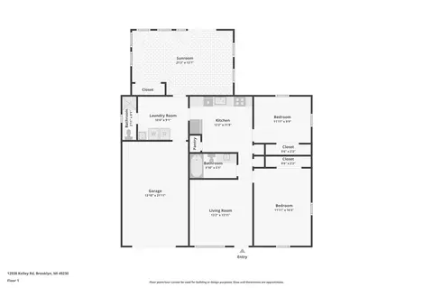 Floorplan - 12938 Kelley, Brooklyn, MI 49230 photo 1 of 1