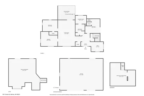 Floorplan - 1011 State, Adrian, MI 49221 photo 1 of 1