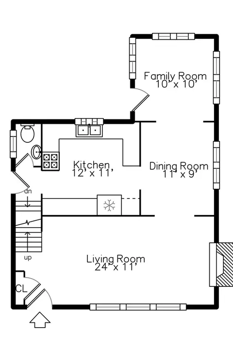 Floorplan - 1408 E Park, Ann Arbor, MI 48104 photo 1 of 3