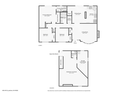 Floorplan - 403 Hill, Jackson, MI 49202 photo 1 of 1