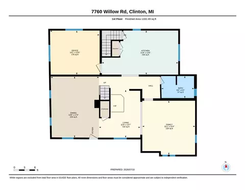 Floorplan - 7760 Willow, Clinton, MI 49236 photo 2 of 3