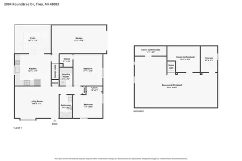 Floorplan - 2994 Roundtree, Troy, MI 48083 photo 3 of 3