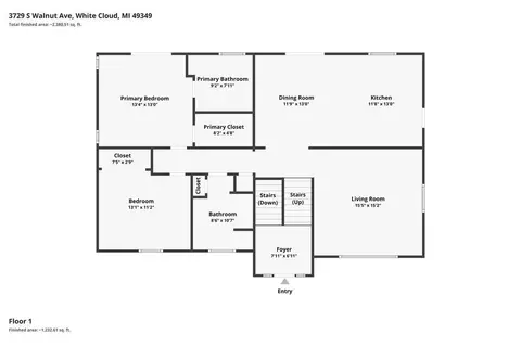 Floorplan - 3729 S Walnut, White Cloud, MI 49349 photo 1 of 4