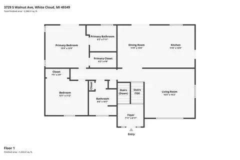 Floorplan - 3729 S Walnut, White Cloud, MI 49349 photo 3 of 4
