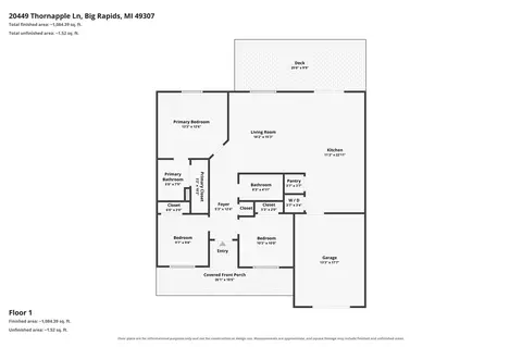 Floorplan - 20449 Thornapple, Big Rapids, MI 49307 photo 1 of 1