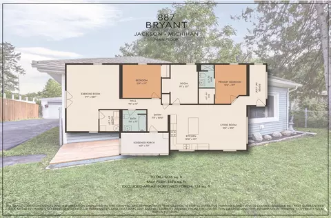 Floorplan - 887 Bryant, Jackson, MI 49202 photo 1 of 3