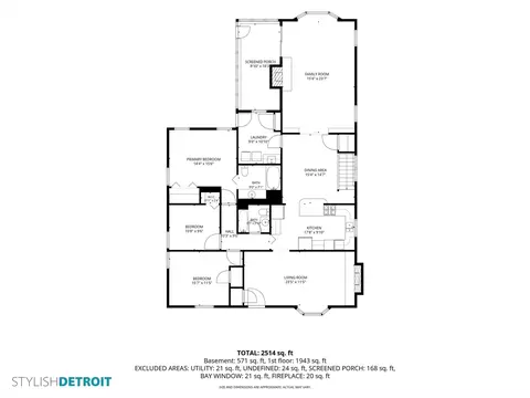 Floorplan - 854 Vanderpool, Troy, MI 48083 photo 2 of 3
