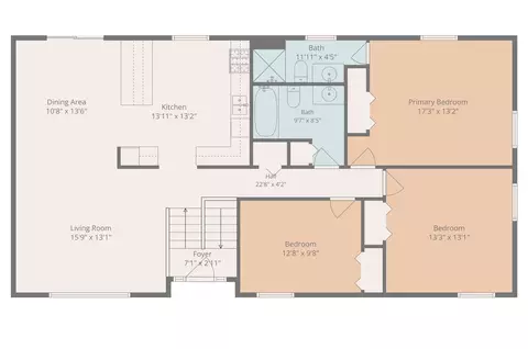 Floorplan - 1942 Warren, Jackson, MI 49203 photo 1 of 2