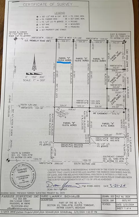 c tremblay LOT : C, Mancelona, MI 49659