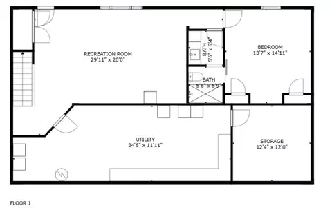 Floorplan - 4255 S Eberhart, Clare, MI 48617 photo 3 of 3