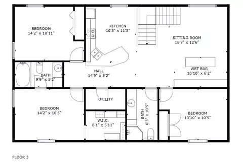 Floorplan - 4255 S Eberhart, Clare, MI 48617 photo 1 of 3