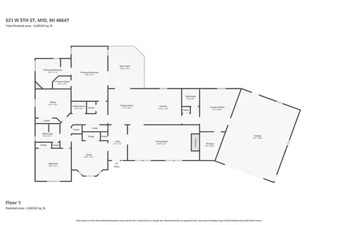 Floorplan - 521 W 5th St, Mio, MI 48647 photo 1 of 1