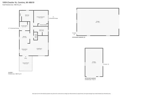 Floorplan - 1959 Chesler Ave, Comins, MI 48619 photo 1 of 3