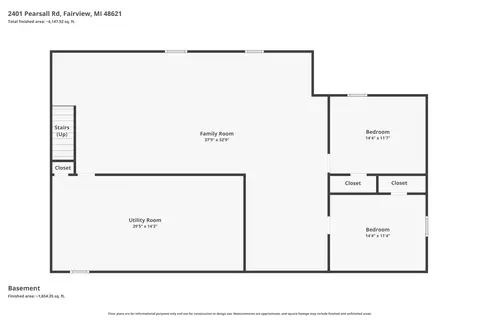 Floorplan - 2401 Pearsall Rd, Fairview, MI 48621 photo 2 of 2