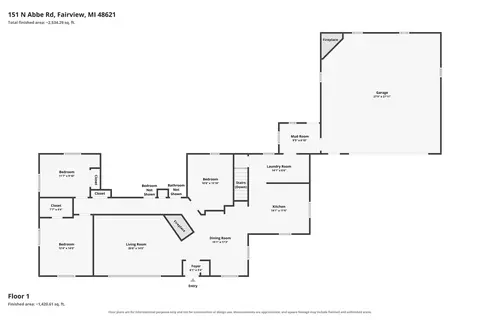Floorplan - 151 N Abbe Rd, Fairview, MI 48621 photo 6 of 6