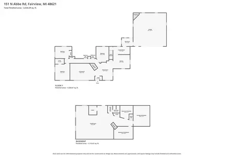 Floorplan - 151 N Abbe Rd, Fairview, MI 48621 photo 1 of 6