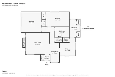 Floorplan - 202 E Blair St, Alpena, MI 49707 photo 4 of 5