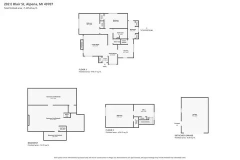 Floorplan - 202 E Blair St, Alpena, MI 49707 photo 1 of 5