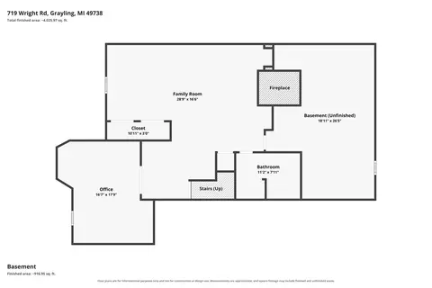 Floorplan - 719 Wright Rd, Grayling, MI 49738 photo 8 of 12