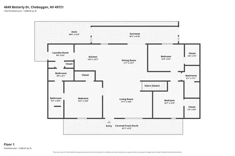 Floorplan - 4849 Betterly Dr, Cheboygan, MI 49721 photo 1 of 3
