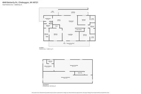 Floorplan - 4849 Betterly Dr, Cheboygan, MI 49721 photo 3 of 3