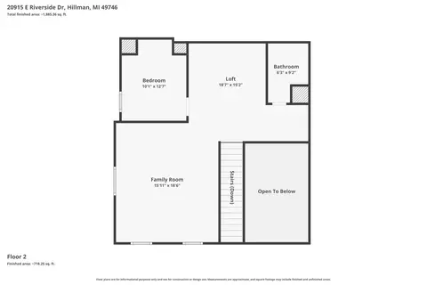 Floorplan - 20915 E Riverside Dr, Hillman, MI 49746 photo 2 of 3