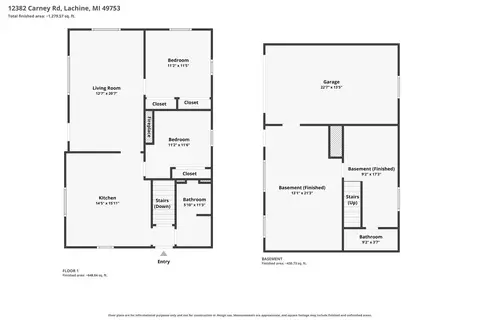 Floorplan - 12382 Carney Rd, Lachine, MI 49753 photo 1 of 3