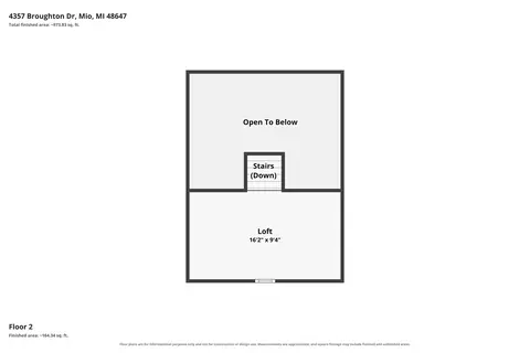 Floorplan - 4357 Broughton Dr, Mio, MI 48647 photo 3 of 6