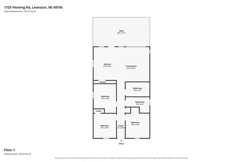 Floorplan - 1725 Fleming Rd, Lewiston, MI 49756 photo 1 of 1