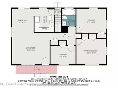 Floorplan - 578 Roselane Dr, Howell, MI 48843 photo 1 of 3