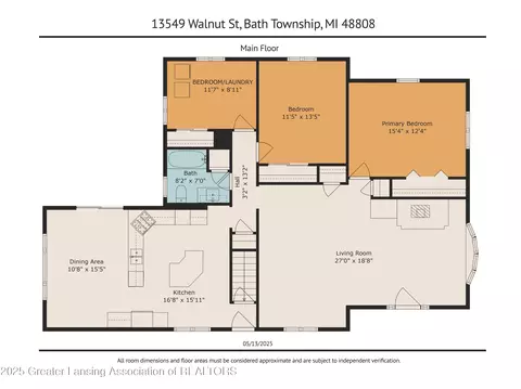 Floorplan - 13549 Walnut St, Bath, MI 48808 photo 1 of 3