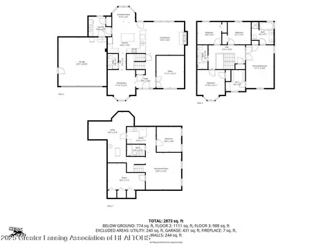 Floorplan - 7519 Echo Ln, Lansing, MI 48917 photo 1 of 1